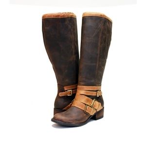 New Tobacco Burnished Leather Riding Boot 6M